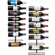 9-Bottle Wall Mounted Wine Rack - 2 Pk