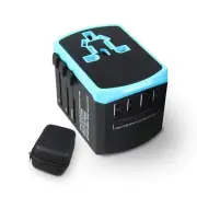 Universal Travel Adapter, All-in-one International Power Plugs with 4xUSB 2.4A