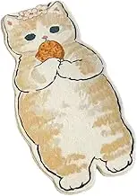 Cartoon Kid Rugs with Cat Shaped Shag Rugs for Girls Bedroom, Soft Plush Carpet Non-Slip Area Rug with Cartoon Animal Look (Flower Cat,20''x64'')