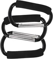 Abaodam 3pcs Heavy Duty Stroller Hooks Capacity Cart Hooks for Diaper Bags Easy to Install for Supermarket Shopping Prams More