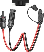GTIWUNG Reverse Solar Panel Connectors to SAE Plug, 10AWG Solar to SAE Adapter Solar Panel Cable Connector Kits for Portable Generators Energy Storage