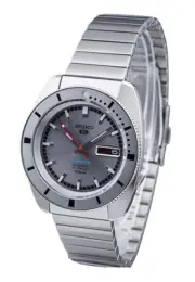 Seiko 5 Sports Silver Grey Dial Automatic Dress 100M Men's SRPL03K1