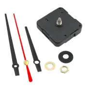 Black Red Plastic Quartz Clock Movement Mechanism Replacement Battery Powered