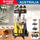 Kitchen Rotating Storage Spice Rack Organiser Jars Bathroom Pantry Shelf Holder