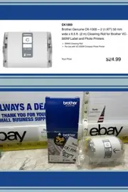 Brother CK-1000 ~ 2 50 mm Cleaning Roll FOR VC 500W LABEL / PHOTO PRINTER SEALED