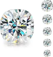 [HLGEM] Moissanite Diamond Loose Gemstones 1-5Carat D Colorless VVS1 Clarity Cushion Cut Brilliant Gemstone for Diamond Jewelry,Earrings,Necklaces,Rings,Handmada Jewelry with GRA Certificate