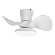 Quiet Ceiling Fan with LED Light 22 inch Large Air Volume Remote Control for