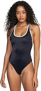 [RVCA] Women's Swimsuit, Binded Cheeky ONE