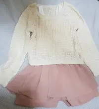 在飛比找Yahoo!奇摩拍賣優惠-allamanda日本品牌俏麗毛衣連身套裝(毛衣+連身內搭)