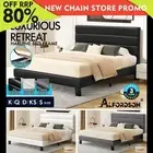 ALFORDSON Bed Frame Queen Double King Single Upholstered Base Leather Fabric