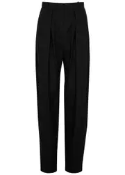 Magda Butrym Tapered Cotton Trousers - Black - 38 (UK10 / S) 38 (UK10 / S)