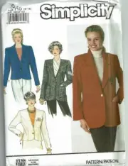 Simplicity Sewing Pattern 9874 Misses Semi Fitted Jacket Size 6-14