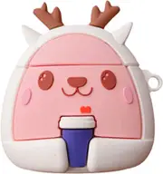 TOUBN Airpods Cover, Cute White Deer Animals Design Wireless Earphone Case, Soft Silicone Shockproof Skin for Airpods 1 & 2, Kids Boys Girls Stylish A