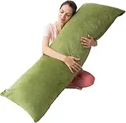 Body Pillow, Cooling Memory Foam Body Pillows for Adults Sleeping, Long Pillow for Bed, Big Large Firm Full Body Pillow for Side Sleeper, 20x54 Inch, Sage Green
