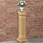 Classic Square Pillar Plant Stand Light Wood 17x17x66 cm MDF vidaXL