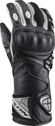Ixon Thund Ladies Motorcycle Gloves, black-white, Size L for Women Black White