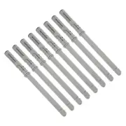 8 Pcs Floating Shelf Brackets, Metal Hidden Shelf 0.5" x 4.7" (Silver Tone)