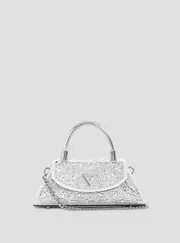 GUESS Women's Silver Beauvoir Top Handle Bag