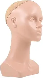 Ipetboom Head Mold Wig Display Mannequin Head for DIY Styling Wig Holder Cap Stand for Hats Home Decor Skin Tone Design