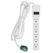 Go Green Power Inc. 6ft Surge Protector with 6 Outlets - Heavy Duty, Circuit ...