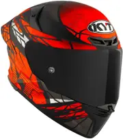 KYT TT-Revo Combustion, full face helmet , color: Matt Black/White/Red , size: M