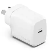 Cygnett PowerPlus 25W USB-C PD Fast Wall Charger White, Palm-Size, Portable [CY4734PDWCH]