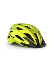 Met Crossover Helmet Lime Yellow Metallic with LIGHT