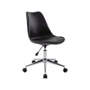 CHOTTO - Ando Office Desk Chair with Vegan Leather Seat - Black