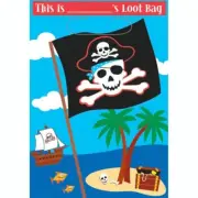8pk Little Pirate Loot Lolly Bags for Kids Birthday Party Favours