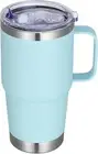 20 Oz Stainless Steel Tumbler with Handle Metal Insulated Coffee Travel Mug with