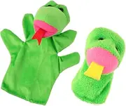 2PCS Snake Hand Puppet Lovely Parent Interaction for Finger Puppets Made of Premium Flannelette for Storytelling and Emotional Exploration