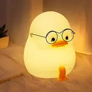 Hinittey Duck Night Light - Cute Ducks Silicone Goose Nightlight with Dimmer & Timer - Weird Gifts for Nursery or Room Decor