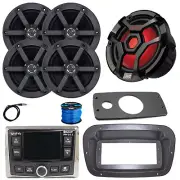 JBL Marine Radio, ANT, LED Sub, 4x 6.5" 100W Speaker (Black),Spa Bezel, Adapter
