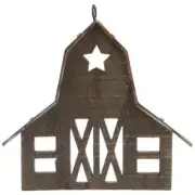 HL Christmas Decor - Wood Rustic Barn Ornament