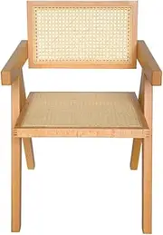 SK Designer Living Replica Pierre Jeanneret Chandigarh Dining Armchair - Natural