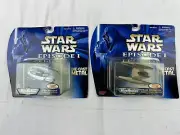 MICRO MACHINES STAR WARS EPISODE 1 GIAN SPEEDER & Droid Starfighter DIE CAST NEW