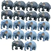 Totority 18pcs Mini Elephant Figurines Cute Animal Decor for Bonsai Gardens Home and Office Unique DIY Miniature Landscapes and Fairy Gardens