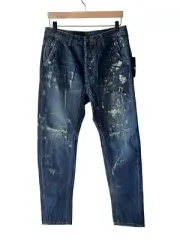 Man X One Teaspoon 34R Cowboy Mr. Golds Paint Splatter Distressed Jeans - New