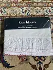 Ralph Lauren One Full Flat Sheet - 100% Cotton | 200 Thread | White And Red