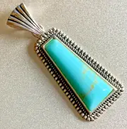 Sterling Silver & Turquoise Pendant - New With Tags - Free Ship