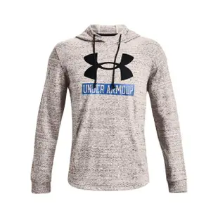 【UNDER ARMOUR】UA 男 Rival Terry連帽長袖套頭衫_1370390-112(瑪瑙白)