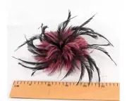 Fuchsia & black feather Millinery Fascinators Hats Making 100% Australian Seller