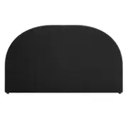 Florus Boucle Upholstered Round Bed Headboard - Black