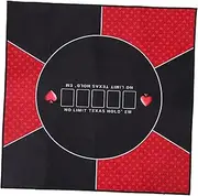 Hold'em Table Pad Tablecloth Cards Games Table Cover Poker Mat Gaming Tabletop Cover Multi-Purpose Tablecloth Poker Cushion Red Cloth