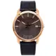 【Calvin Klein】時尚典藏皮革手錶-灰面X黑色/42mm(K5S316C3)