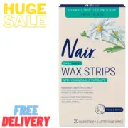 Nair 20 Pack Easiwax Mini Wax Strips,Perfect for face and bikini easy to use