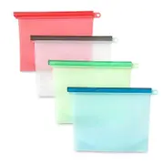 4X or 8X 1000ml Reusable Food Storage Airtight Bags Food Fresh Sealer Pouch