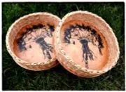 Round wicker baskets '' Twins ''
