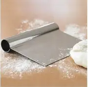 Stainless Steel Cake Scraper & Pastry Cutter - Fondant Spatula, Dough Scraper, Baking & Cake Decorating Tools for DIY Edging & Decorating.