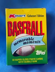 1988 Topps K-Mart Baseball Memorable Moments Complete Card Set (1-33)